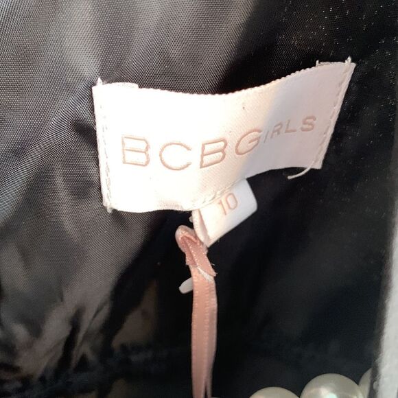 BCBGirls black sequin layered dress size 10 nwt - Picture 4 of 6